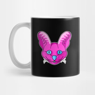 serval cat face cartoon Mug